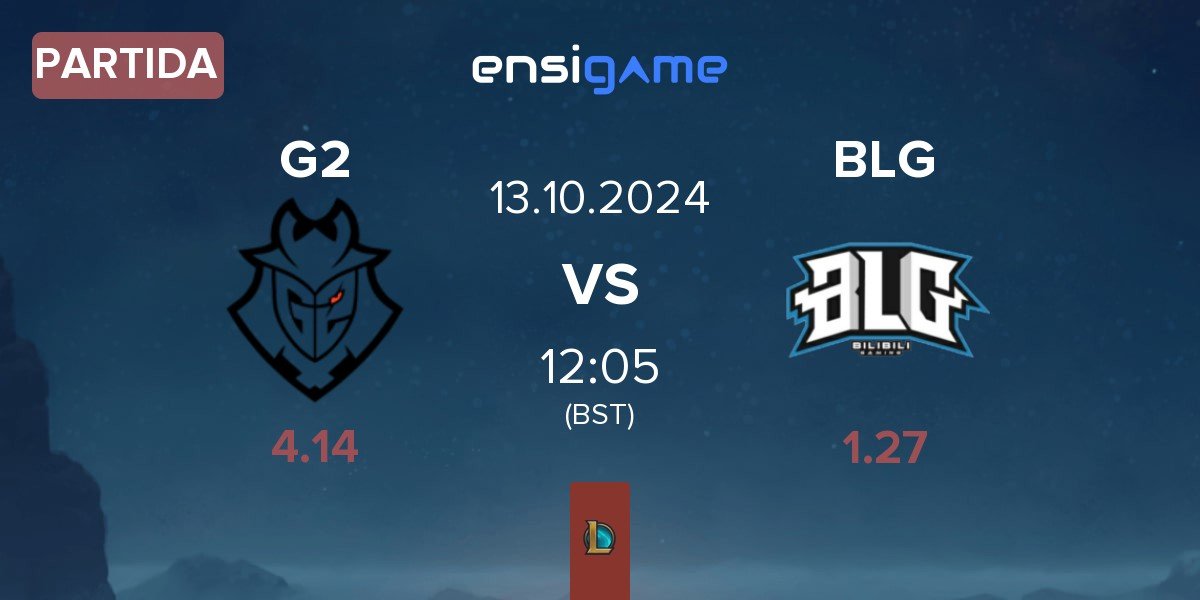 Partida G2 Esports G2 vs Bilibili Gaming BLG | 13.10