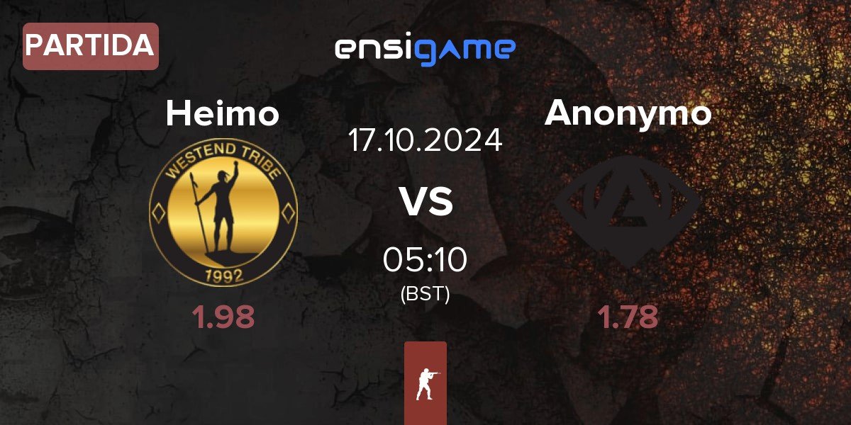 Partida Heimo Esports Heimo vs Anonymo Esports Anonymo | 17.10