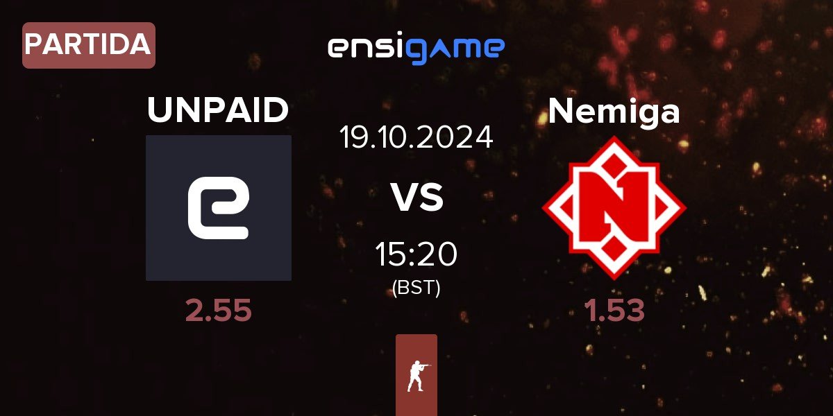 Partida UNPAID vs Nemiga Gaming Nemiga | 19.10