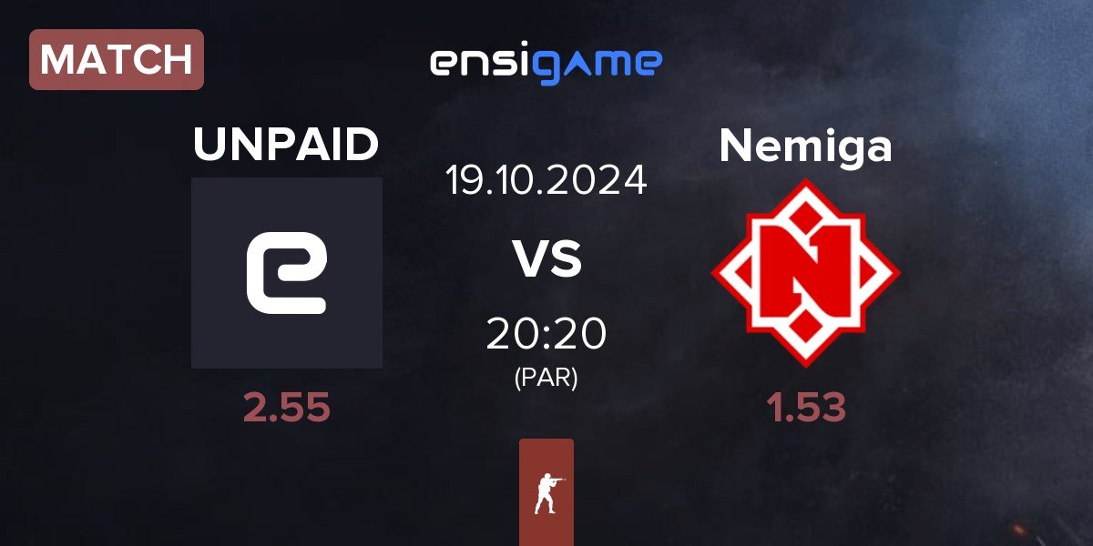 Match UNPAID vs Nemiga Gaming Nemiga | 19.10