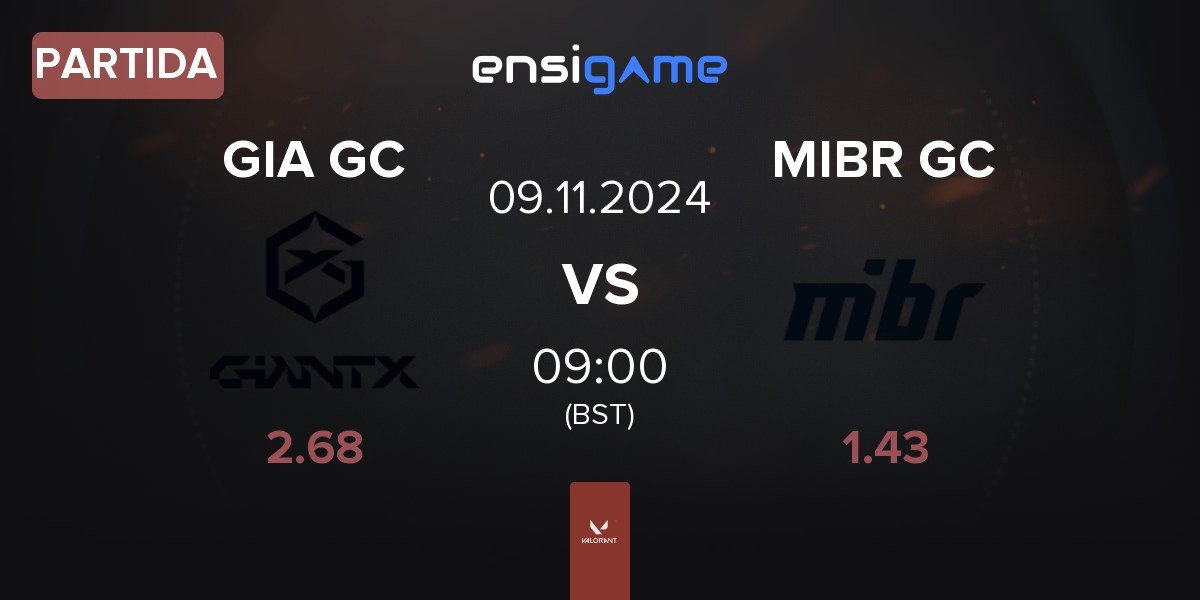 Partida GIANTX GC GIA GC vs Made in Brazil GC MIBR GC | 09.11