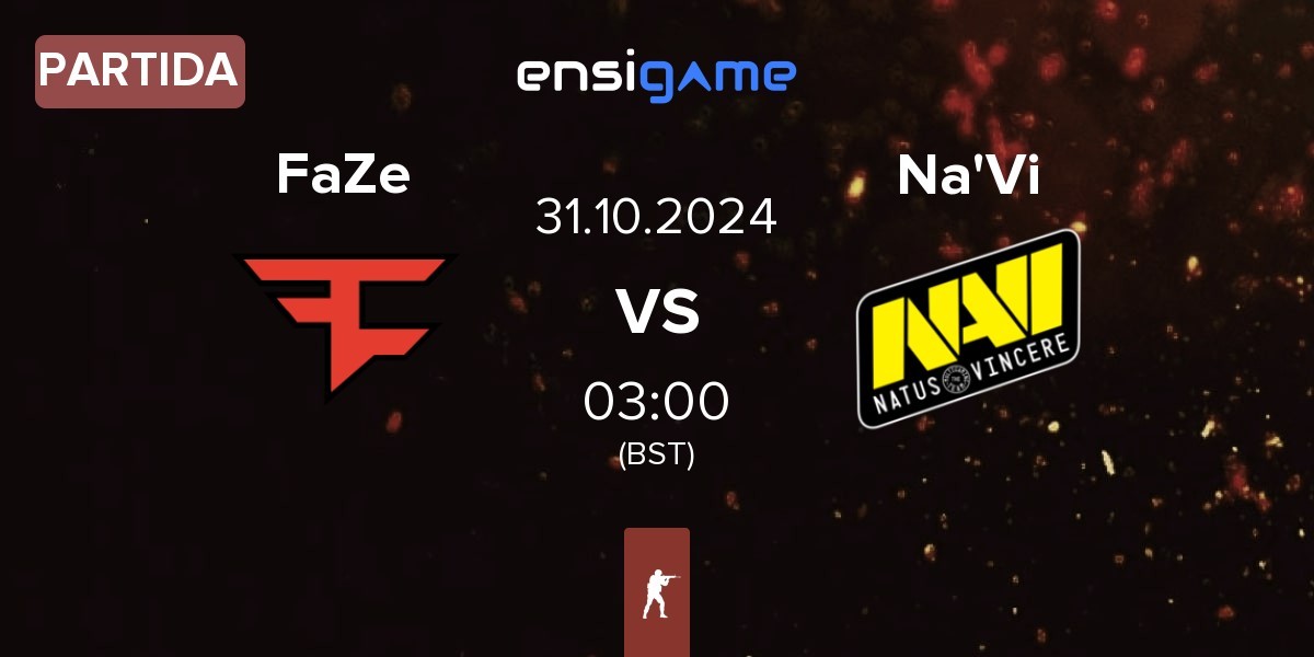 Partida FaZe Clan FaZe vs Natus Vincere Na'Vi | 31.10