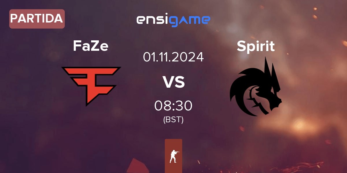 Partida FaZe Clan FaZe vs Team Spirit Spirit | 01.11