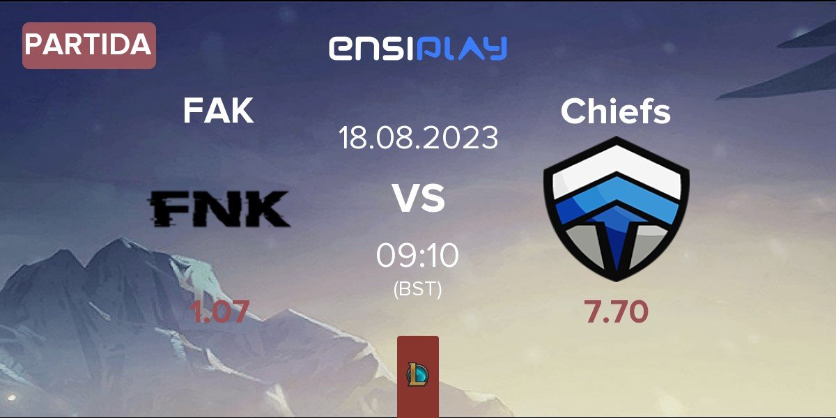 Partida Frank Esports FAK vs Chiefs eSports Club Chiefs | 18.08