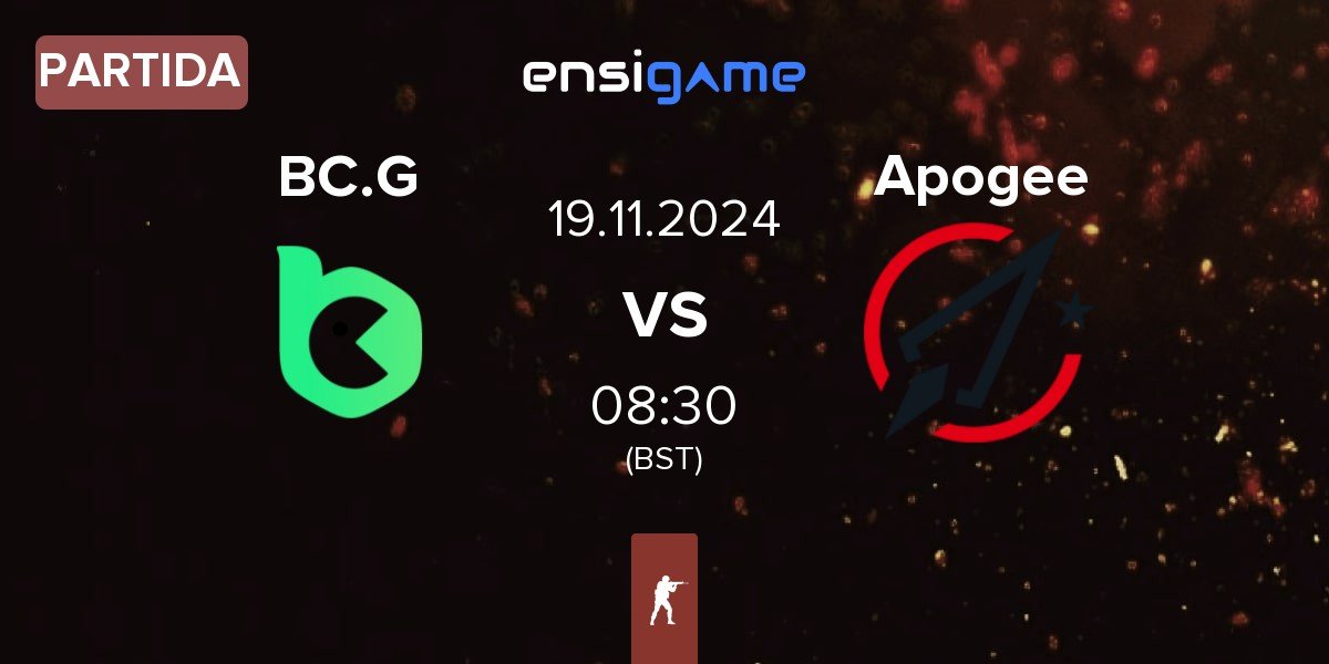 Partida BC.Game Esports BC.G vs Apogee | 19.11