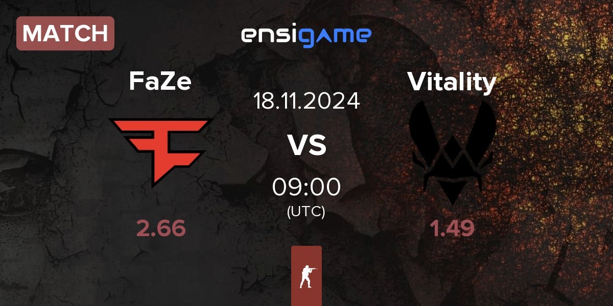 Match FaZe Clan FaZe vs Team Vitality Vitality | 18.11