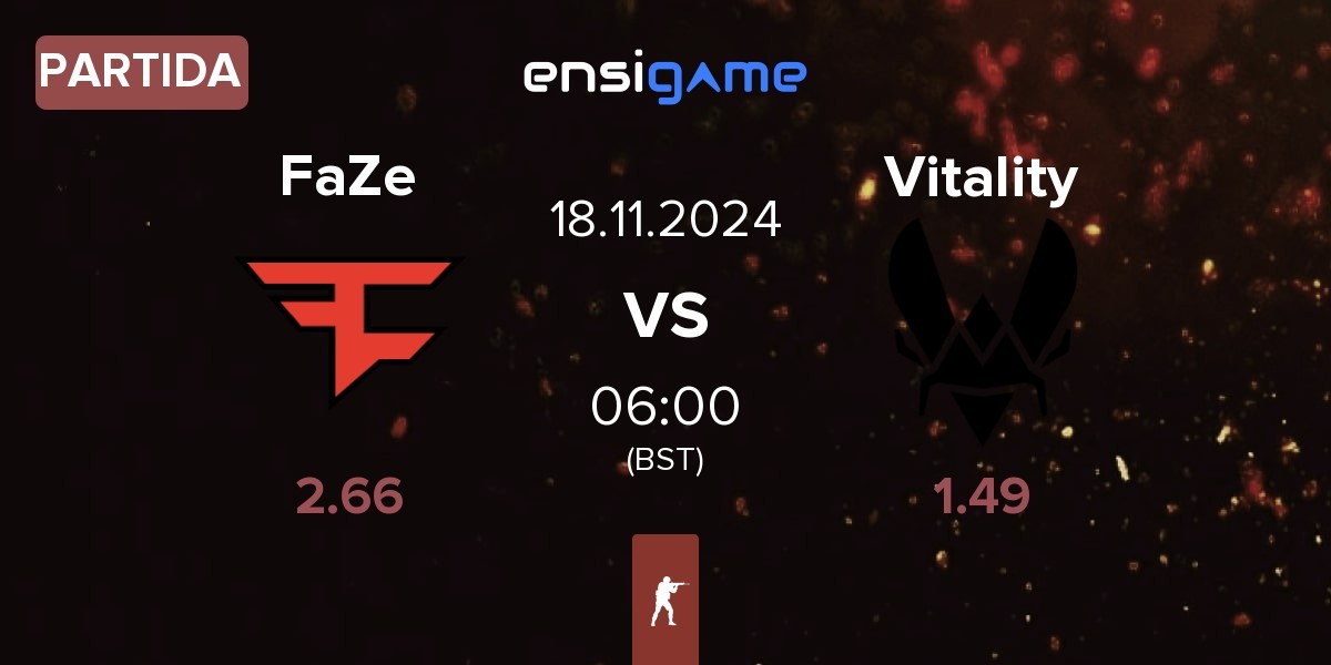 Partida FaZe Clan FaZe vs Team Vitality Vitality | 18.11