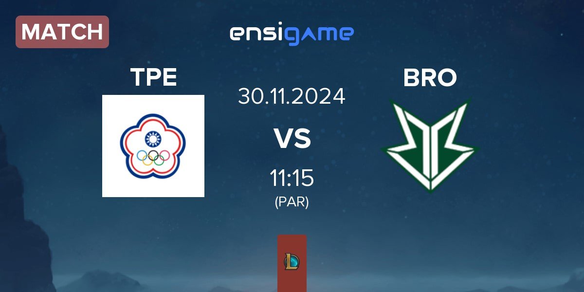 Match Chinese Taipei TPE vs OKSavingsBank BRION BRO | 30.11