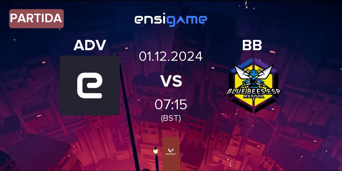 Partida esports team αD ADV vs BLUE BEES BB | 01.12