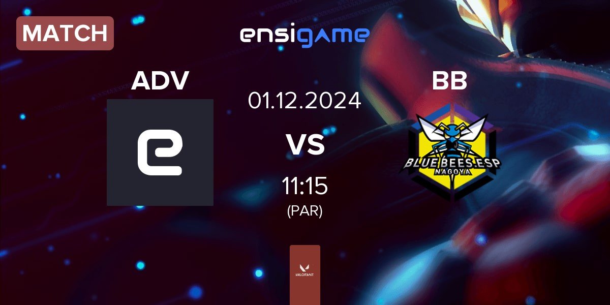 Match esports team αD ADV vs BLUE BEES BB | 01.12