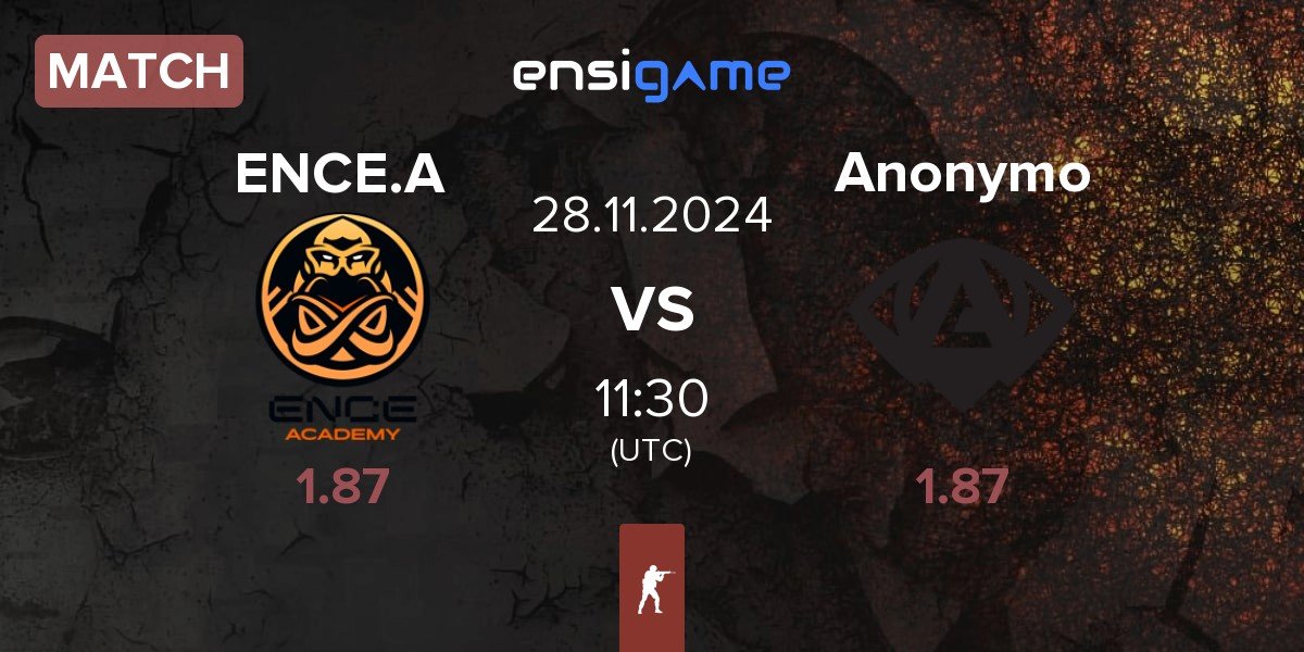 Match ENCE Academy ENCE.A vs Anonymo Esports Anonymo | 28.11