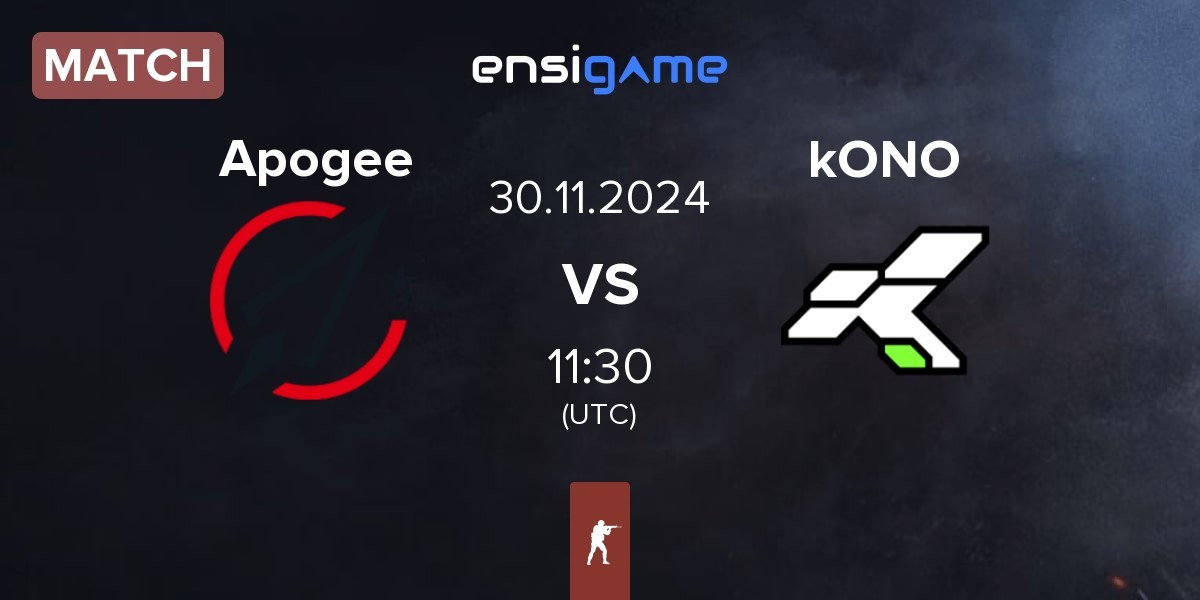 Match Apogee vs kONO.ECF kONO | 30.11