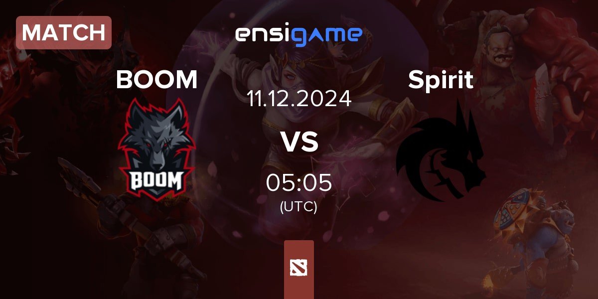 Match BOOM Esports BOOM vs Team Spirit Spirit | 11.12