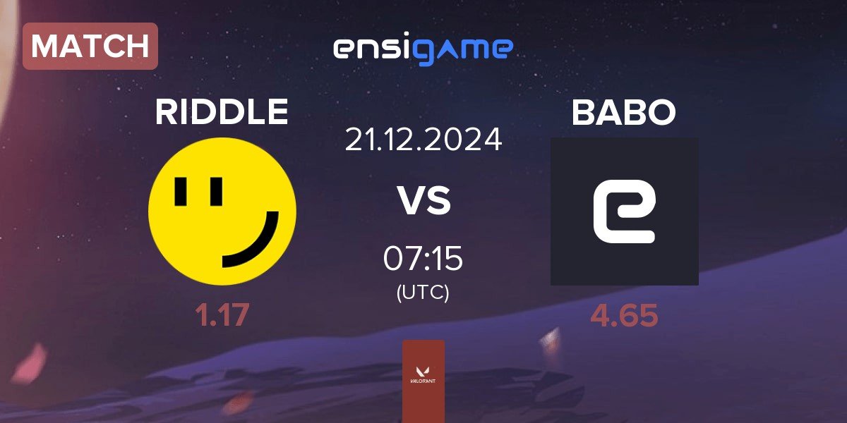 Match RIDDLE ORDER RIDDLE vs BABO | 21.12