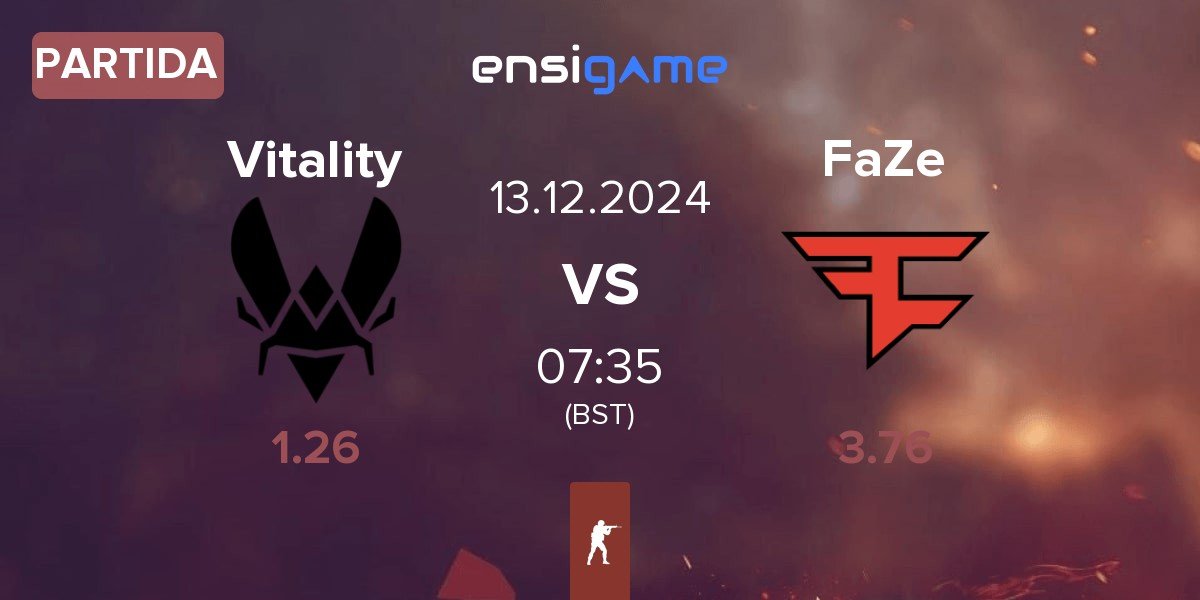 Partida Team Vitality Vitality vs FaZe Clan FaZe | 13.12