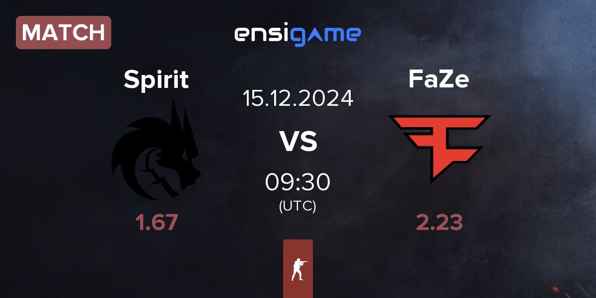 Match Team Spirit Spirit vs FaZe Clan FaZe | 15.12