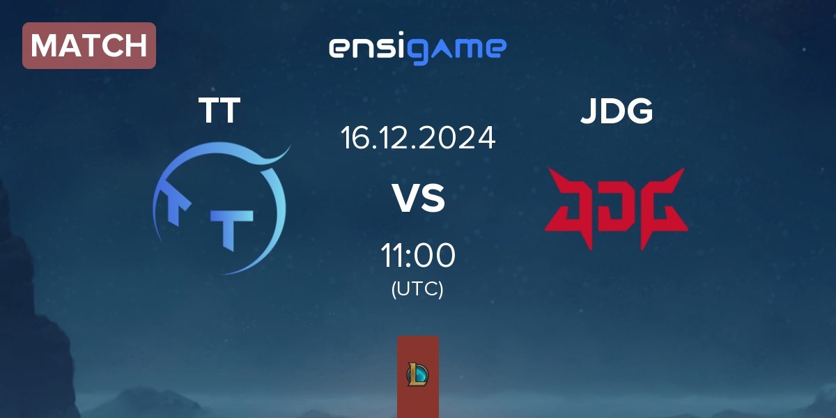 Match ThunderTalk Gaming TT vs JD Gaming JDG | 16.12