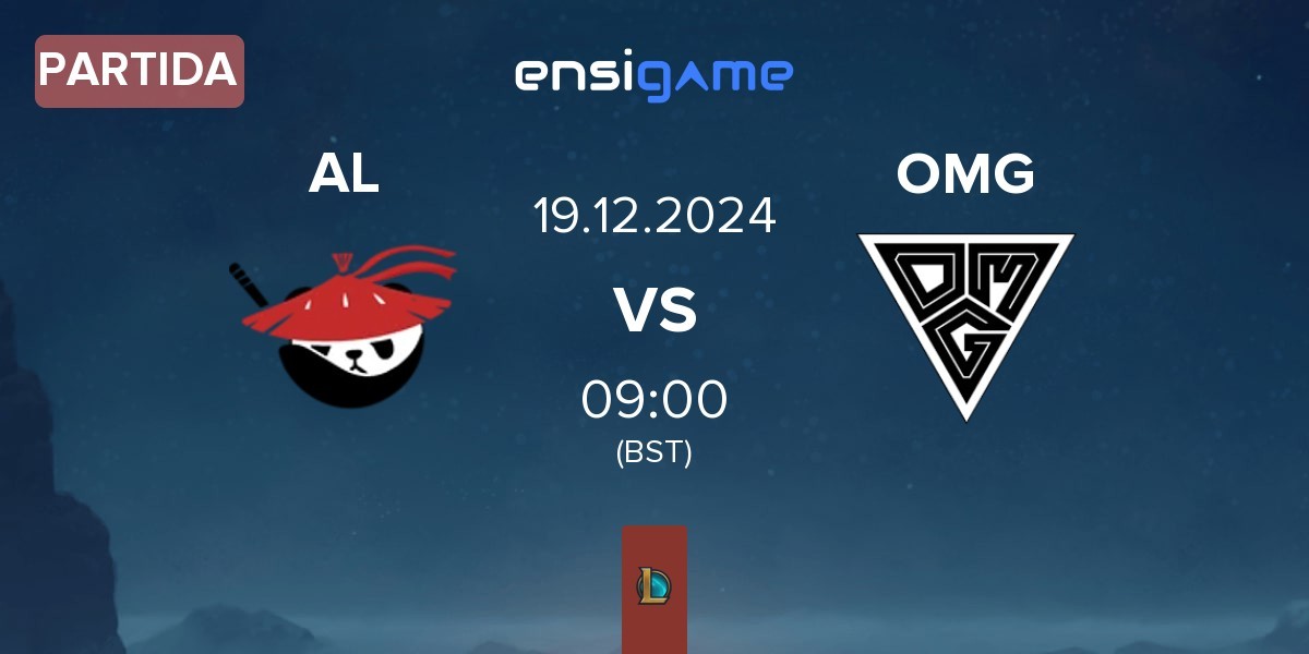 Partida Anyone's Legend AL vs Oh My God OMG | 19.12