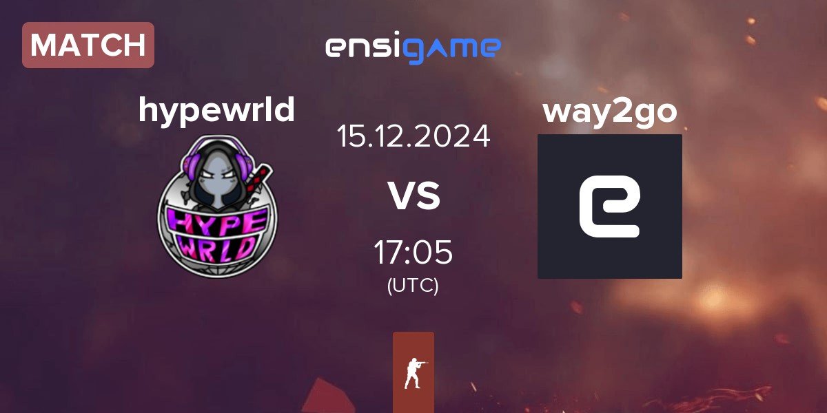 Match hypewrld vs way2go | 15.12