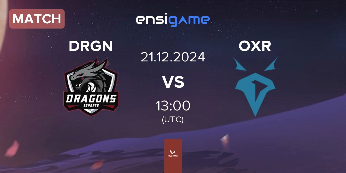 Match Dragons Esports DRGN vs Onyx Ravens OXR | 21.12