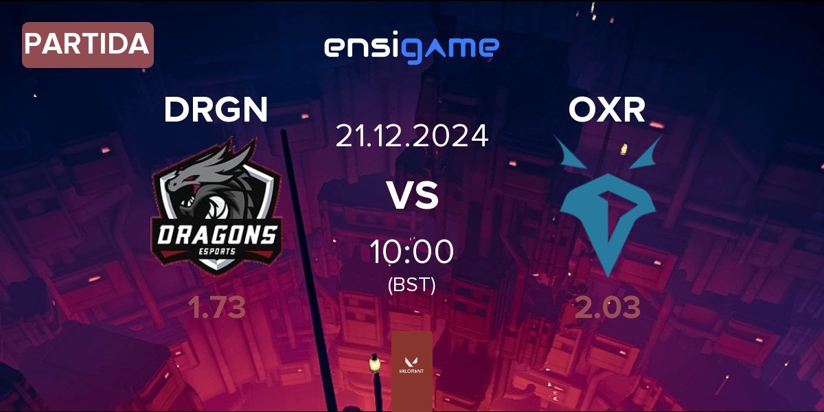 Partida Dragons Esports DRGN vs Onyx Ravens OXR | 21.12