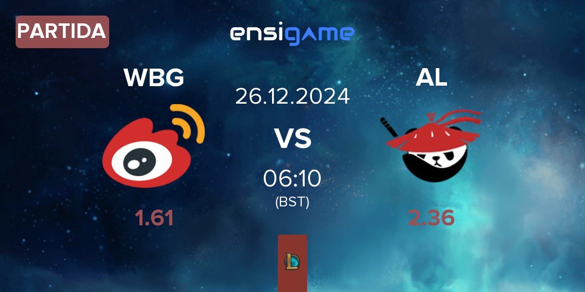 Partida Weibo Gaming WBG vs Anyone's Legend AL | 26.12