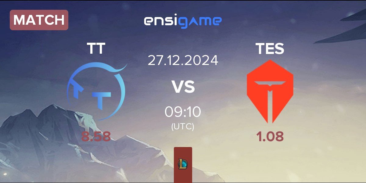 Match ThunderTalk Gaming TT vs TOP Esports TES | 27.12