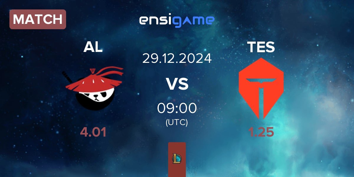 Match Anyone's Legend AL vs TOP Esports TES | 29.12