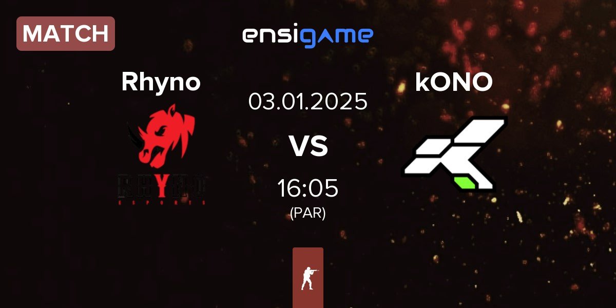 Match Rhyno Esports Rhyno vs kONO.ECF kONO | 03.01