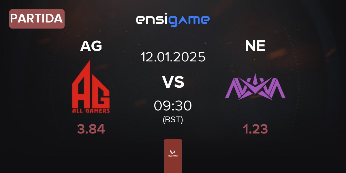 Partida ALL GAMERS AG vs Nova Esports NE | 12.01