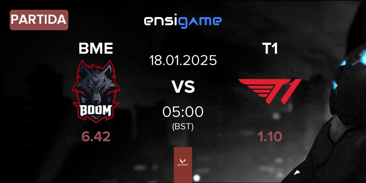 Partida BOOM Esports BME vs T1 | 18.01