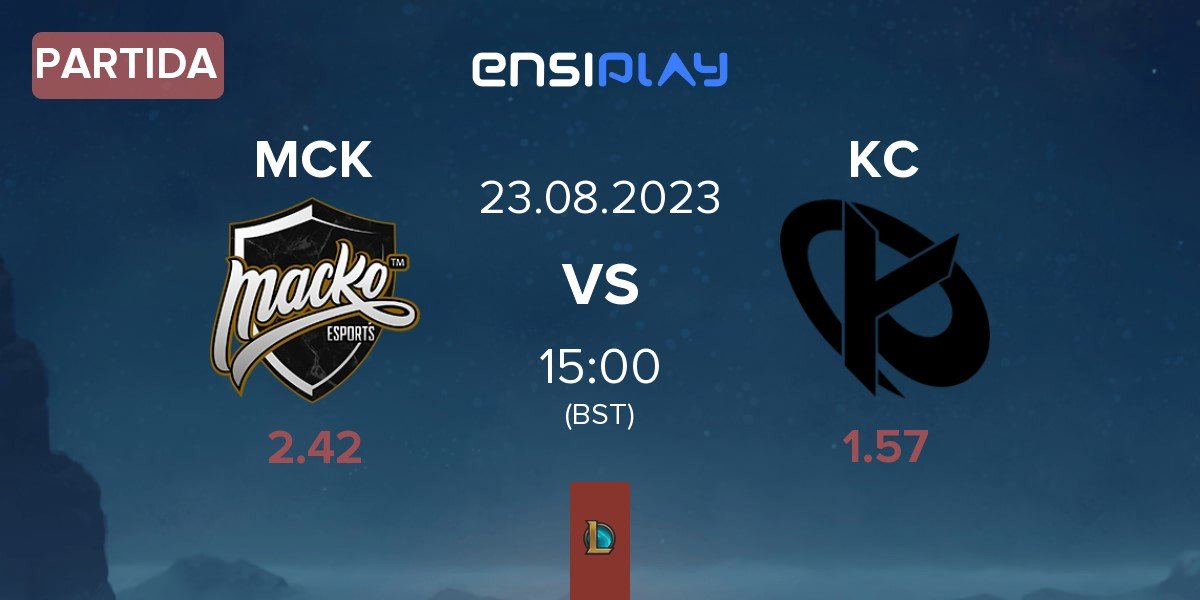 Partida Macko Esports MCK vs Karmine Corp KC | 23.08