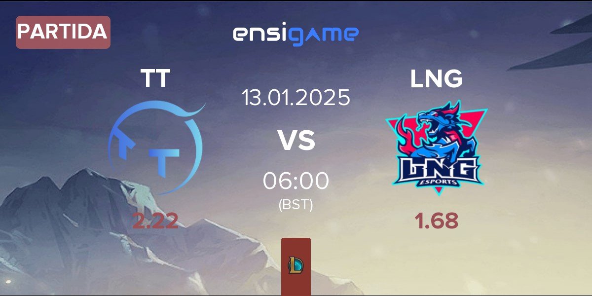 Partida ThunderTalk Gaming TT vs LNG Esports LNG | 13.01