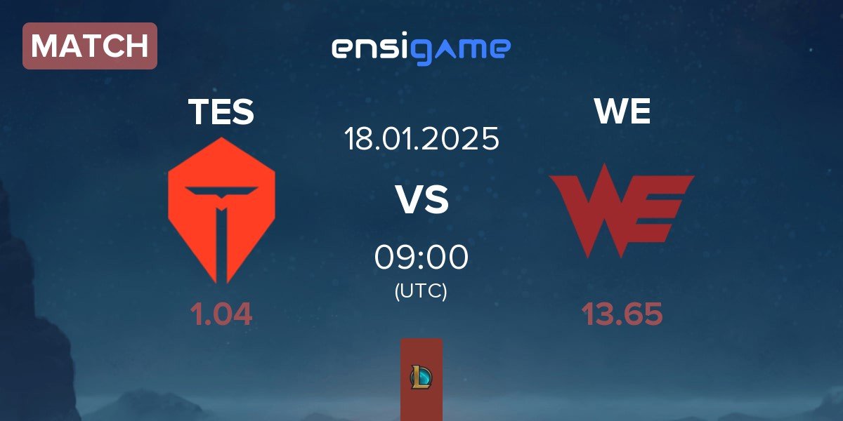 Match TOP Esports TES vs Team WE WE | 18.01