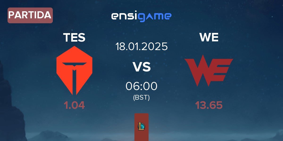 Partida TOP Esports TES vs Team WE WE | 18.01