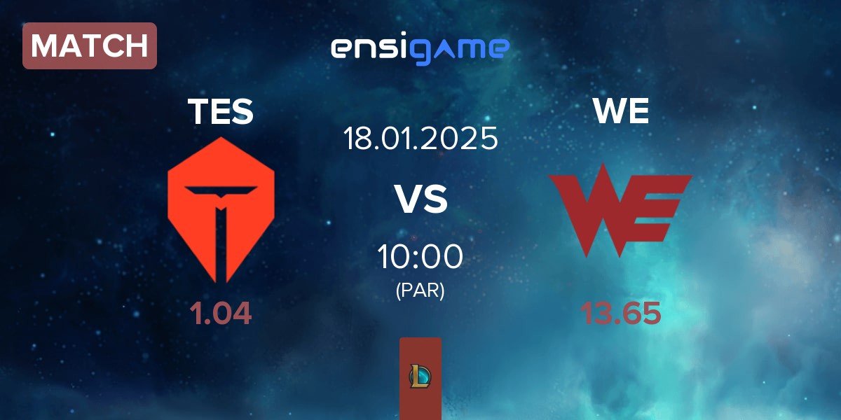 Match TOP Esports TES vs Team WE WE | 18.01