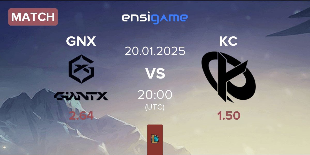 Match GIANTX GNX vs Karmine Corp KC | 20.01