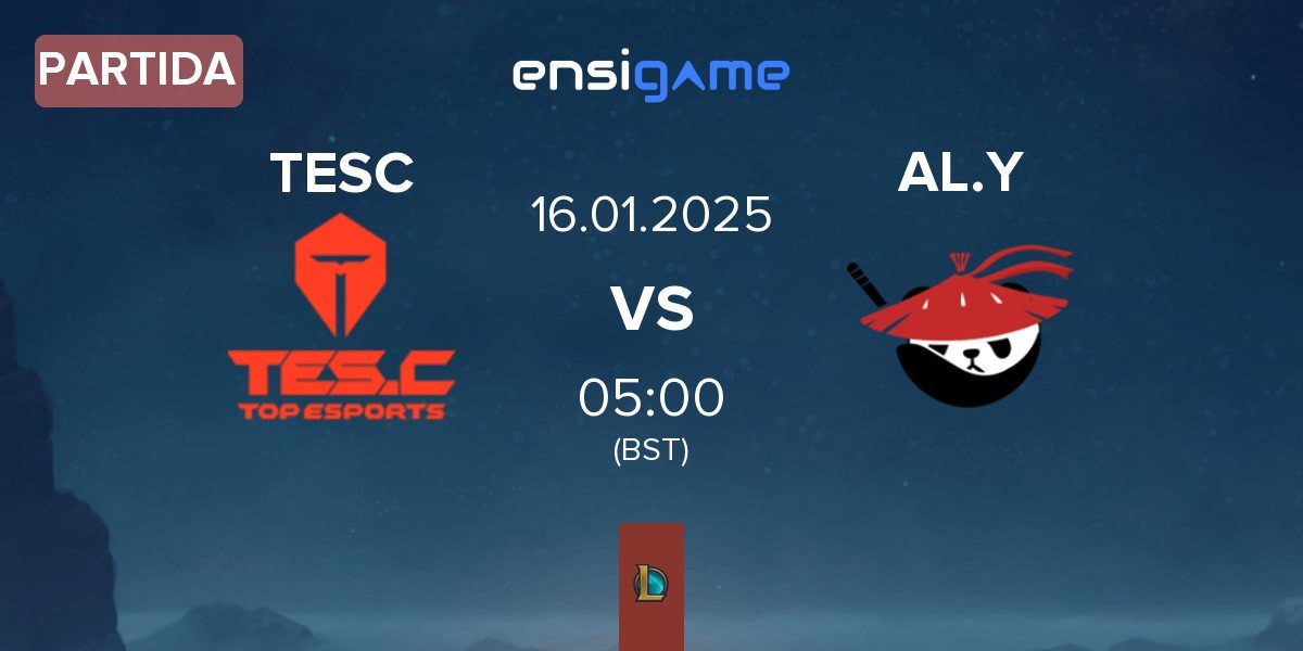 Partida Top Esports Challenger TESC vs Anyone's Legend.Young AL.Y | 16.01