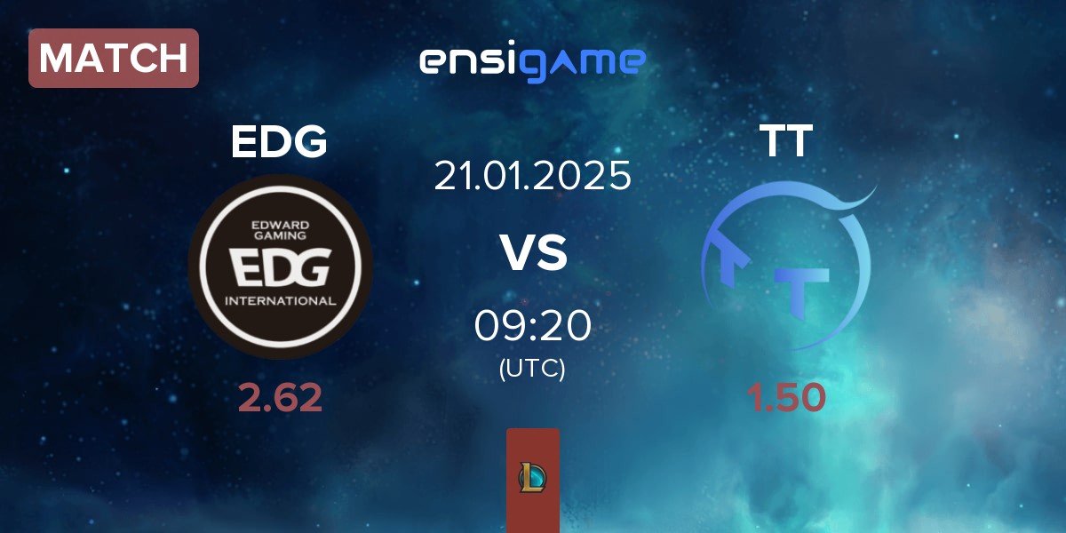 Match EDward Gaming EDG vs ThunderTalk Gaming TT | 21.01