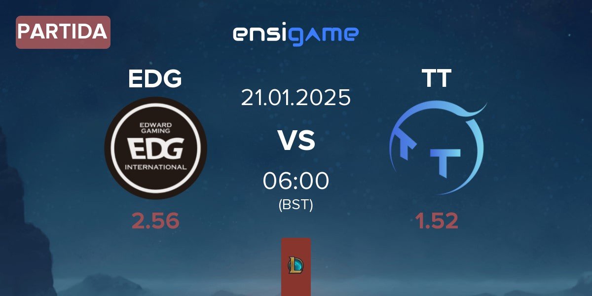 Partida EDward Gaming EDG vs ThunderTalk Gaming TT | 21.01