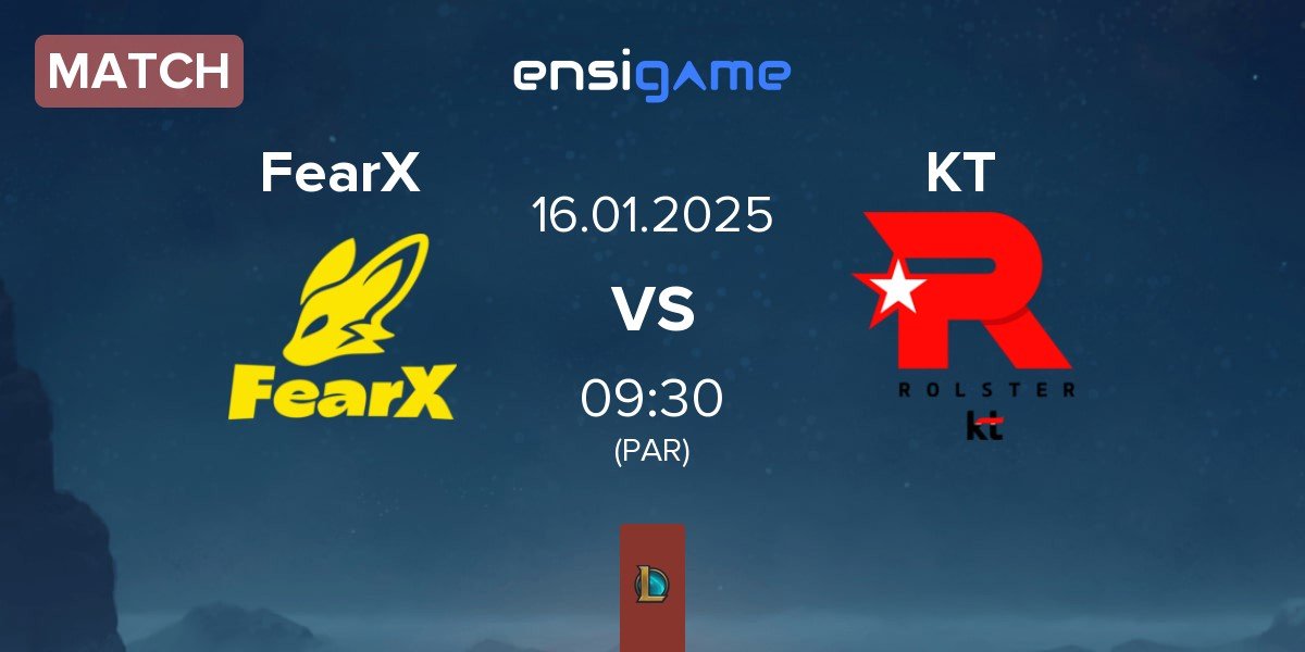 Match BNK FearX FearX vs KT Rolster KT | 16.01