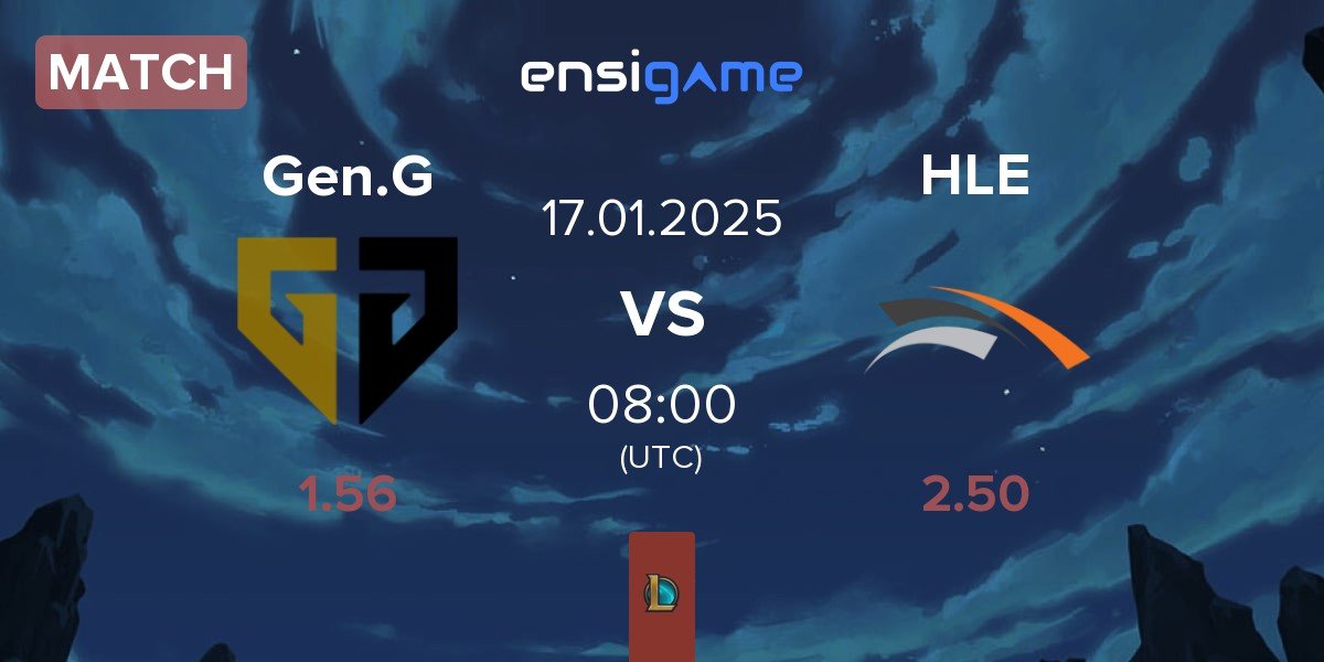 Match Gen.G Esports Gen.G vs Hanwha Life Esports HLE | 17.01