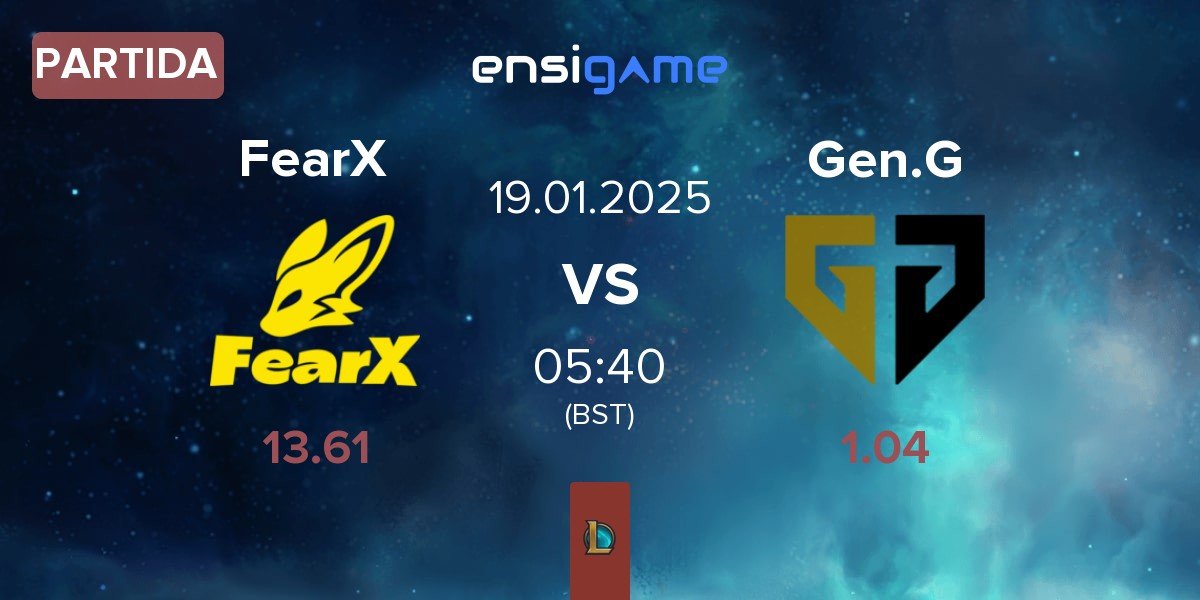 Partida BNK FearX FearX vs Gen.G Esports Gen.G | 19.01