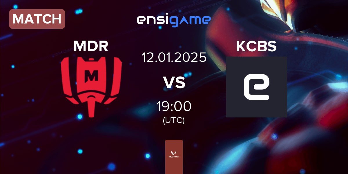 Match Mandatory MDR vs Karmine Corp Blue Stars KCBS | 12.01