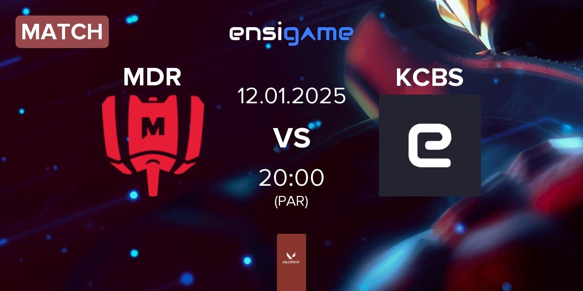 Match Mandatory MDR vs Karmine Corp Blue Stars KCBS | 12.01