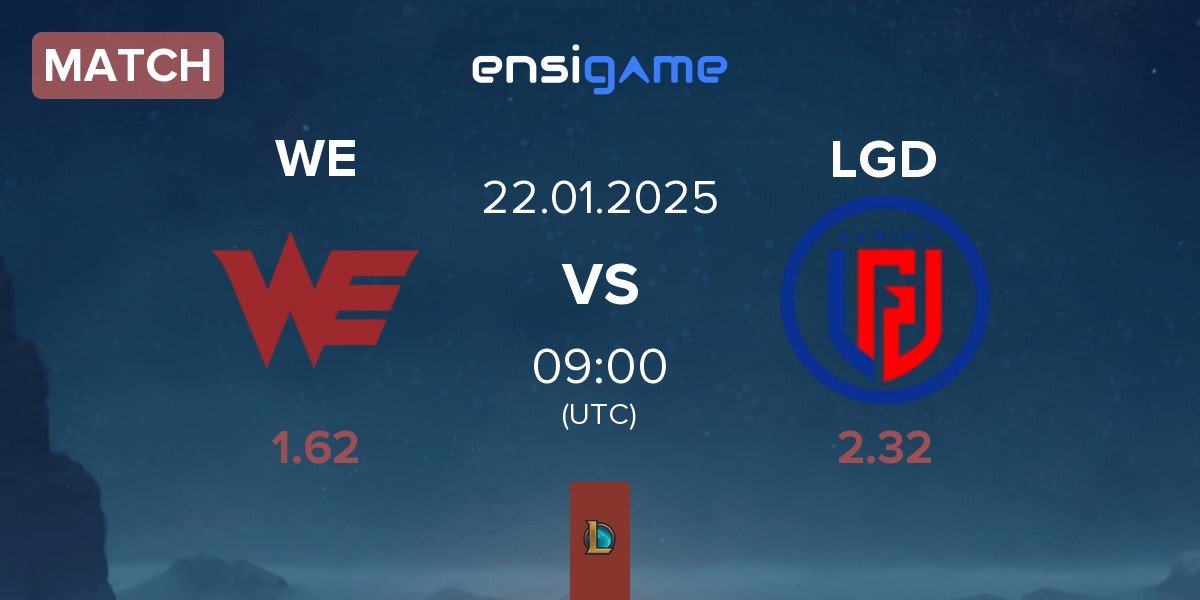 Match Team WE WE vs LGD Gaming LGD | 22.01