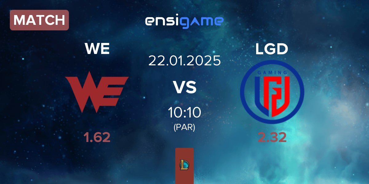 Match Team WE WE vs LGD Gaming LGD | 22.01