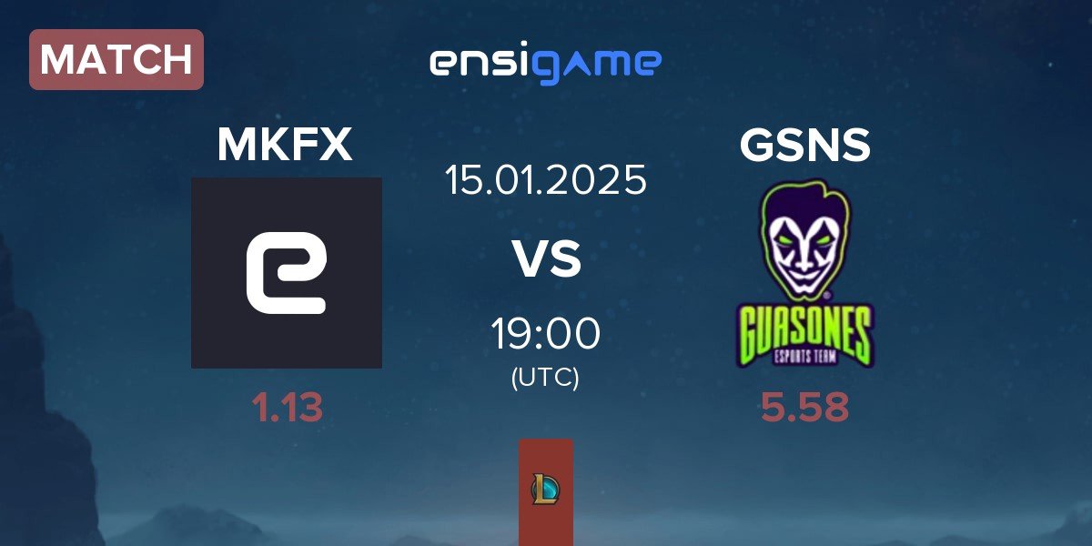 Match Movistar KOI Academy MKFX vs Guasones GSNS | 15.01