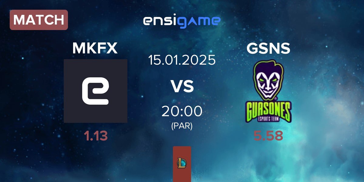 Match Movistar KOI Academy MKFX vs Guasones GSNS | 15.01