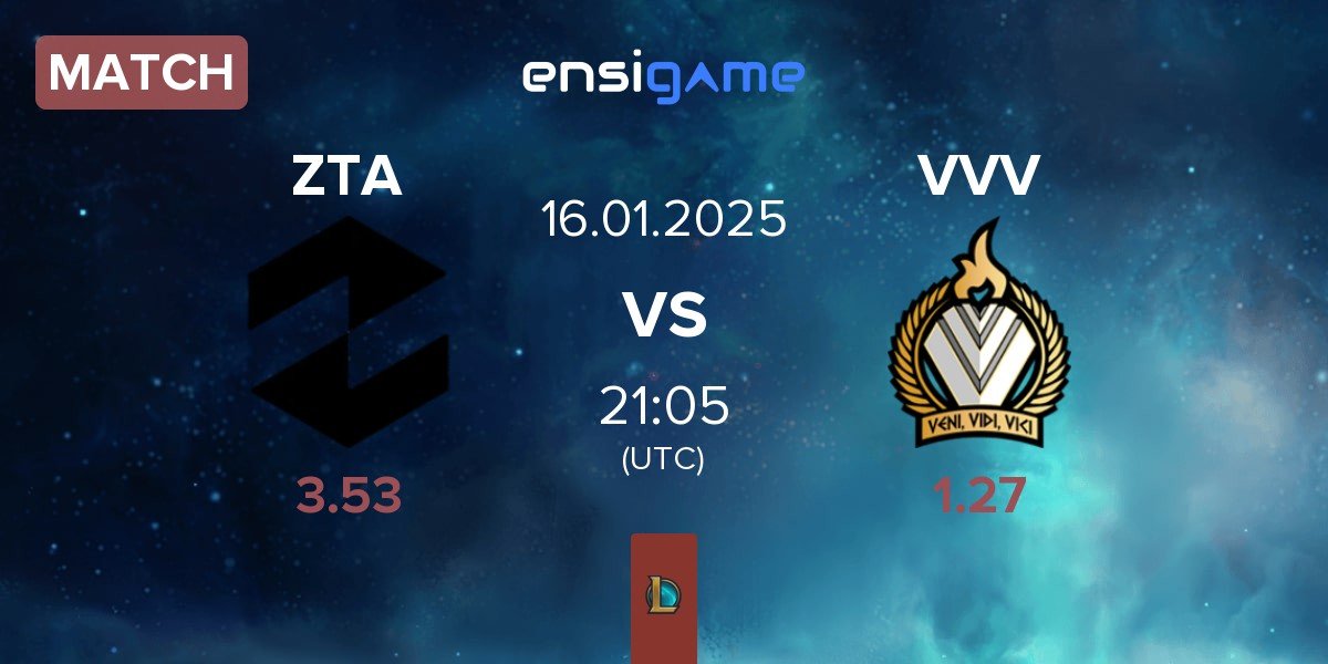 Match ZETA ZTA vs Veni Vidi Vici VVV | 16.01